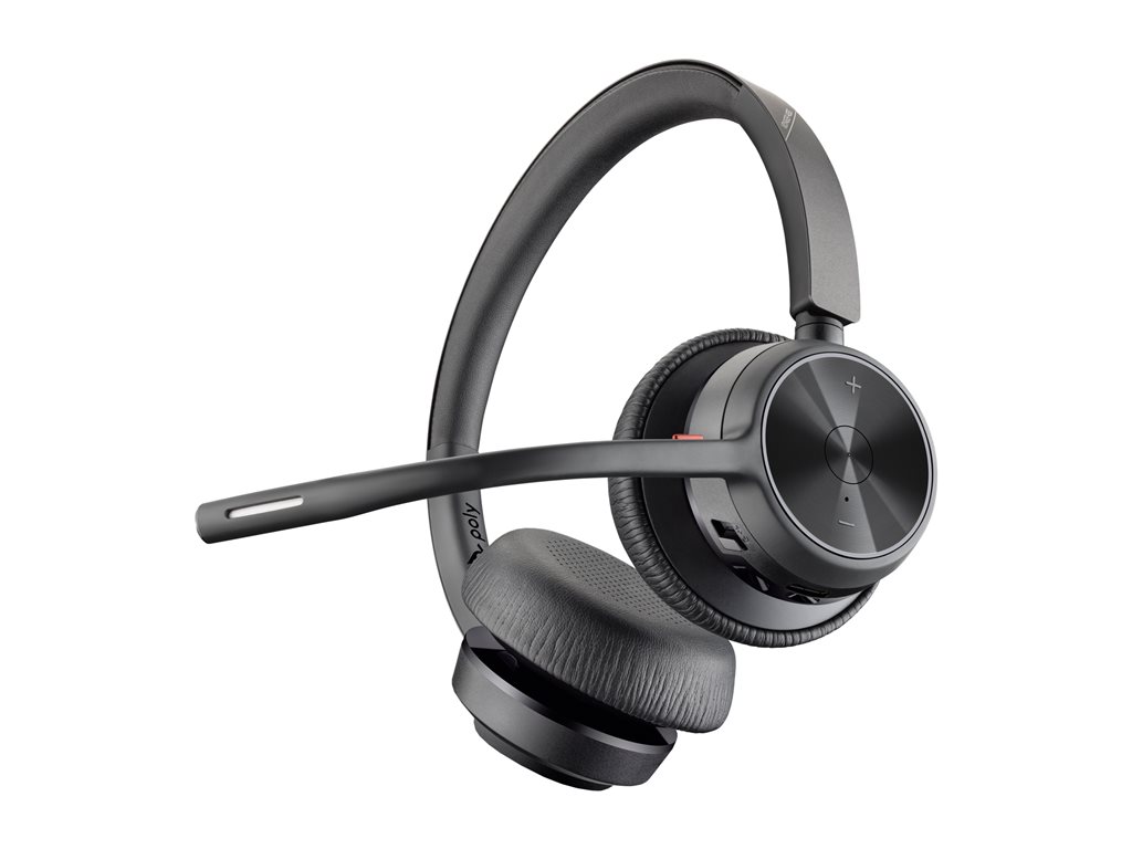 Poly Voyager 4320 - Voyager 4300 UC series - Headset - On-Ear - Bluetooth - kabellos, kabelgebunden - USB-A - Schwarz - Zertifiziert für Microsoft Teams, Zoom Certified - Replaces Poly SKU 218475-01